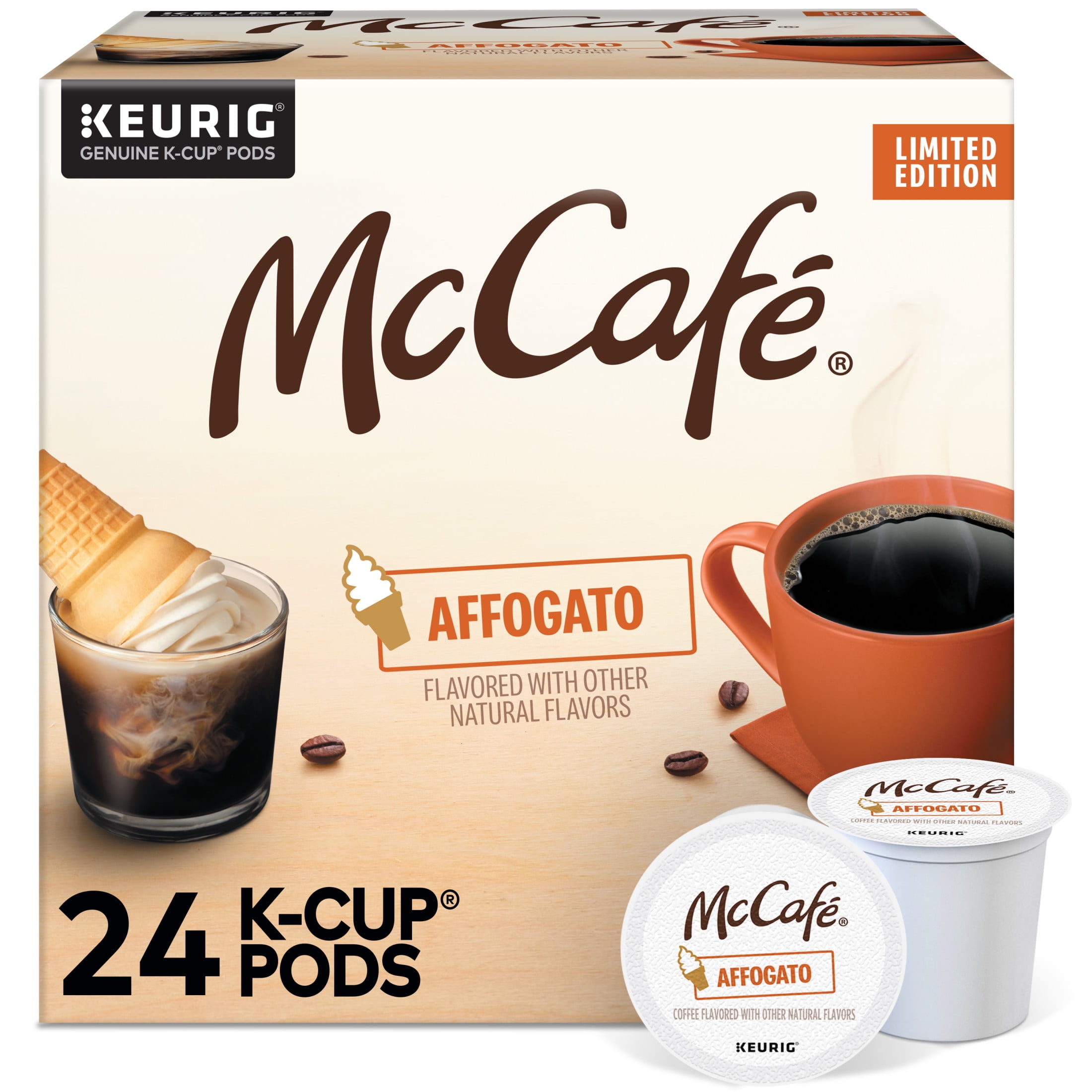 McCafe, Affogato Limited Edition Light Roast K-Cup Coffee Pods, 24 Count