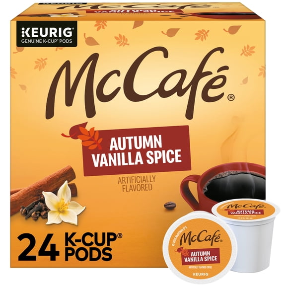 McCafe, Autumn Vanilla Spice Seasonal Roast K-Cup Coffee Pods, 24 Count