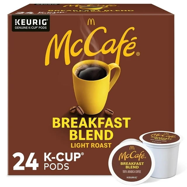 McCafe Breakfast Blend 24 Count K Cup Coffee Pods for Keurig Brewers Walmart