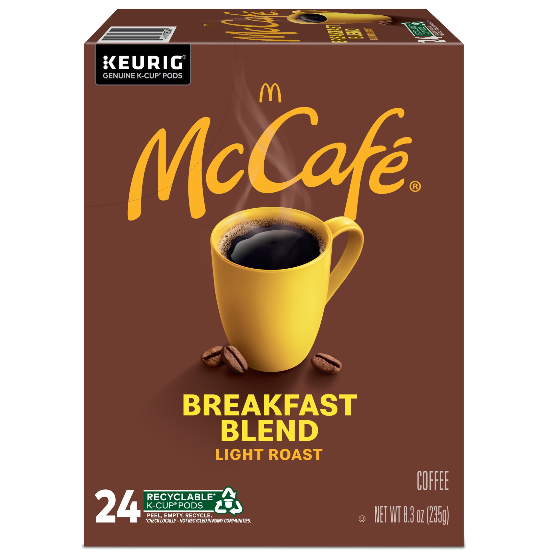McCafe Breakfast Blend Light Roast K Cup Coffee Pods 24 Count