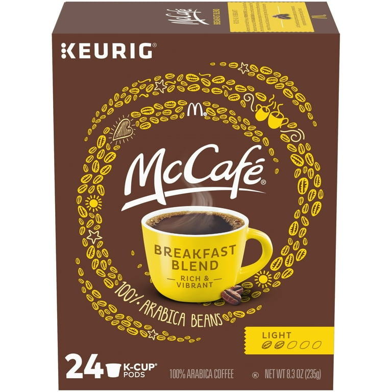 McCafé Breakfast Blend Light Roast K-Cup Coffee Pods 24 Count with
