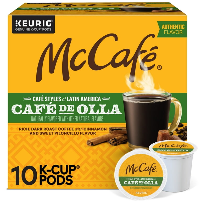 McCafe Cafe Styles of Latin America Cafe de Olla Dark Roast K Cup Coffee Pods 10 Count