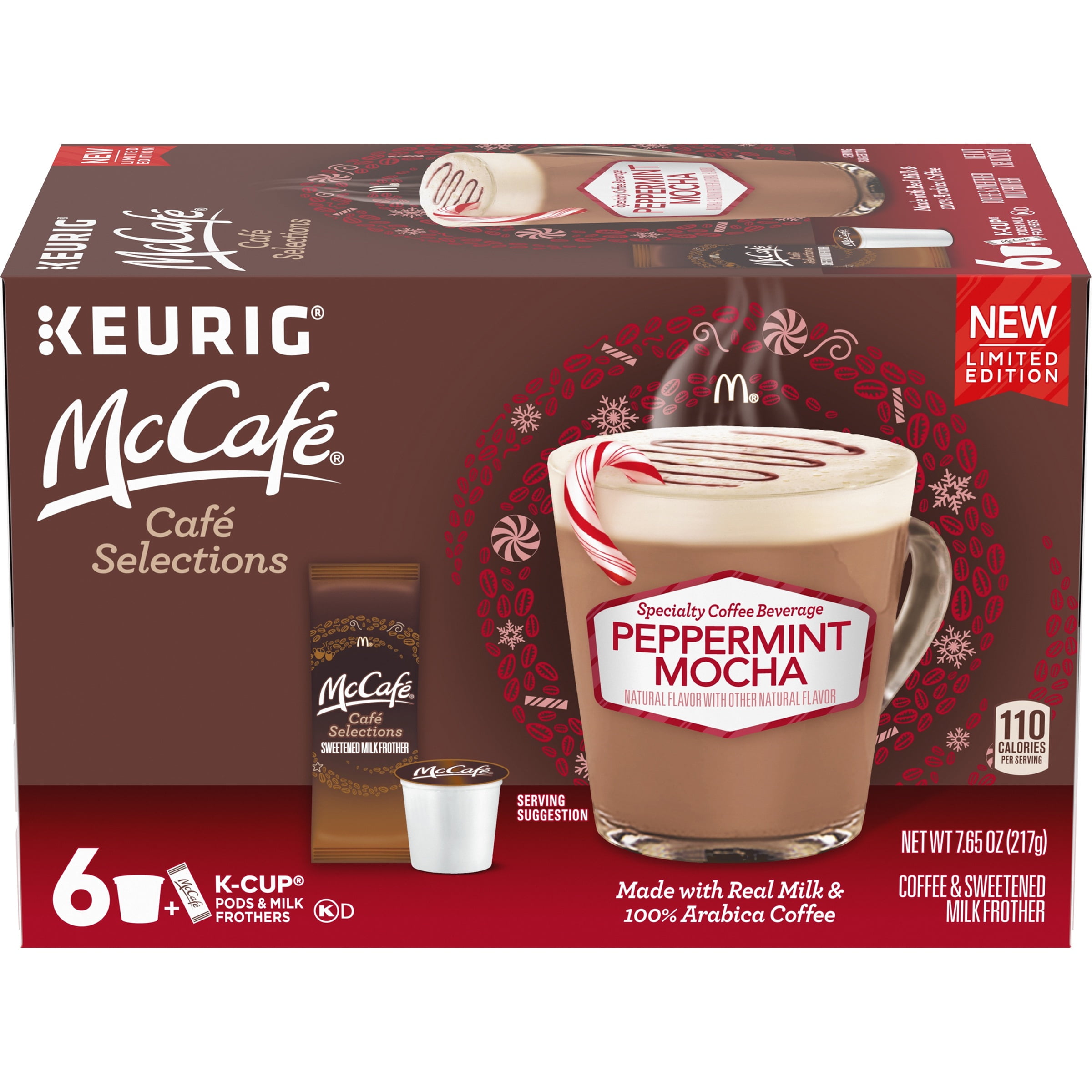 McCafe Cafe Selections Peppermint Mocha K Cup Pods, 6 ct
