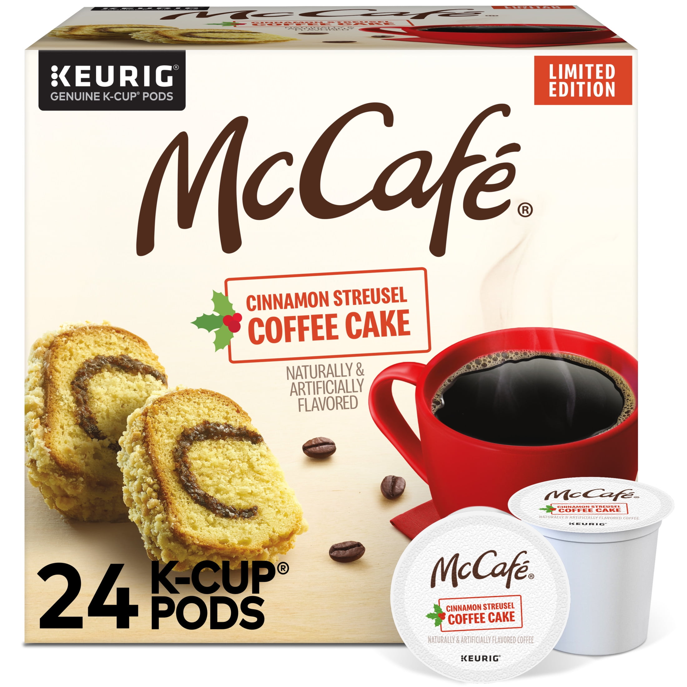 McCafe Cinnamon Streusel Light Roast Coffee Pods, 24 Count