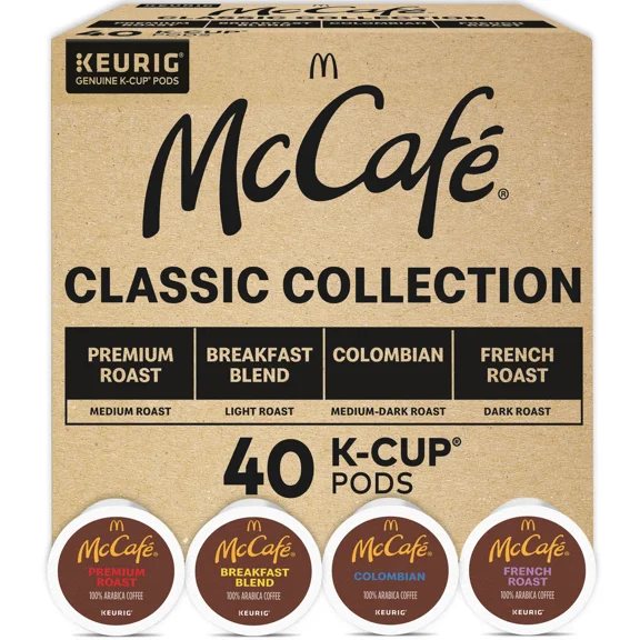 McCafe Classic Collection, Single Serve Coffee, 40 K-Cup Pods