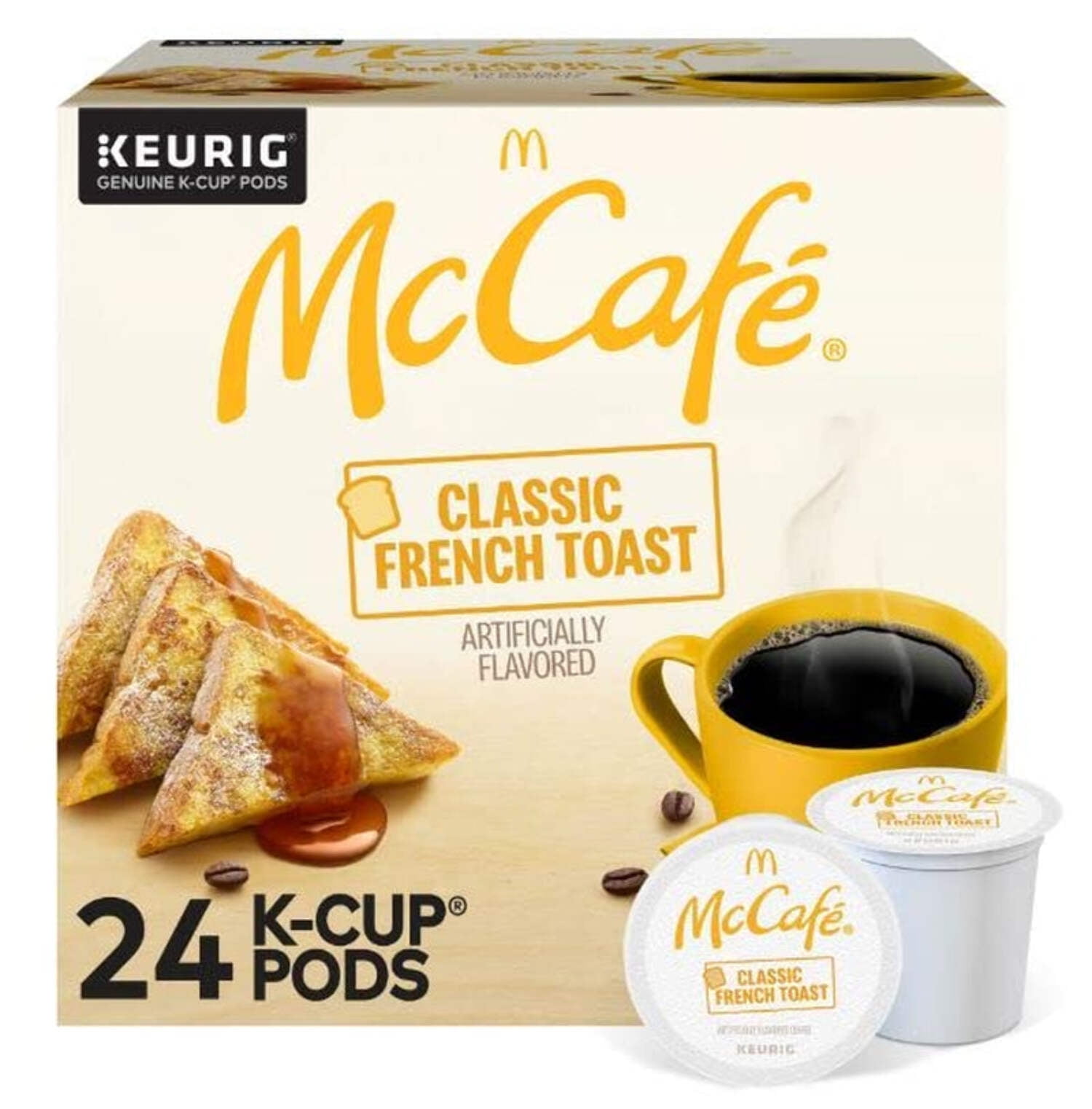 McCafe Classic French Toast Coffee, Keurig Single Serve K-Cup Pods, 24 Count