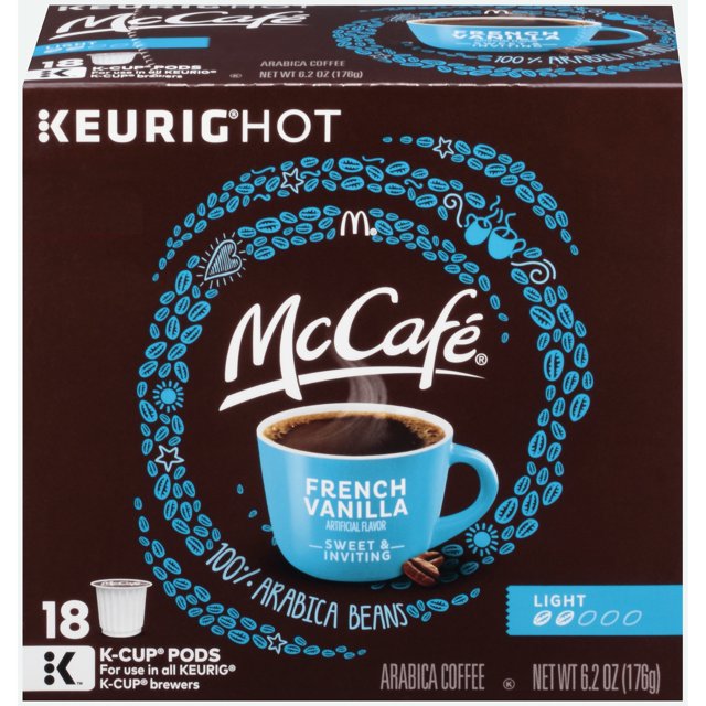 McCafe French Vanilla Coffee KCup Pods 18 ct Box