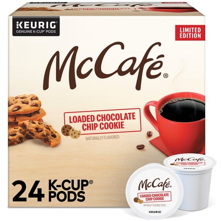 McCafe, Loaded Chocolate Chip Cookie Limited Edition Light Roast K-Cup Coffee Pods, 24 Count