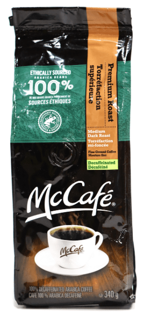 McCafe Medium Dark Decaf Ground Coffee, 340g/12 oz., {Imported from Canada}