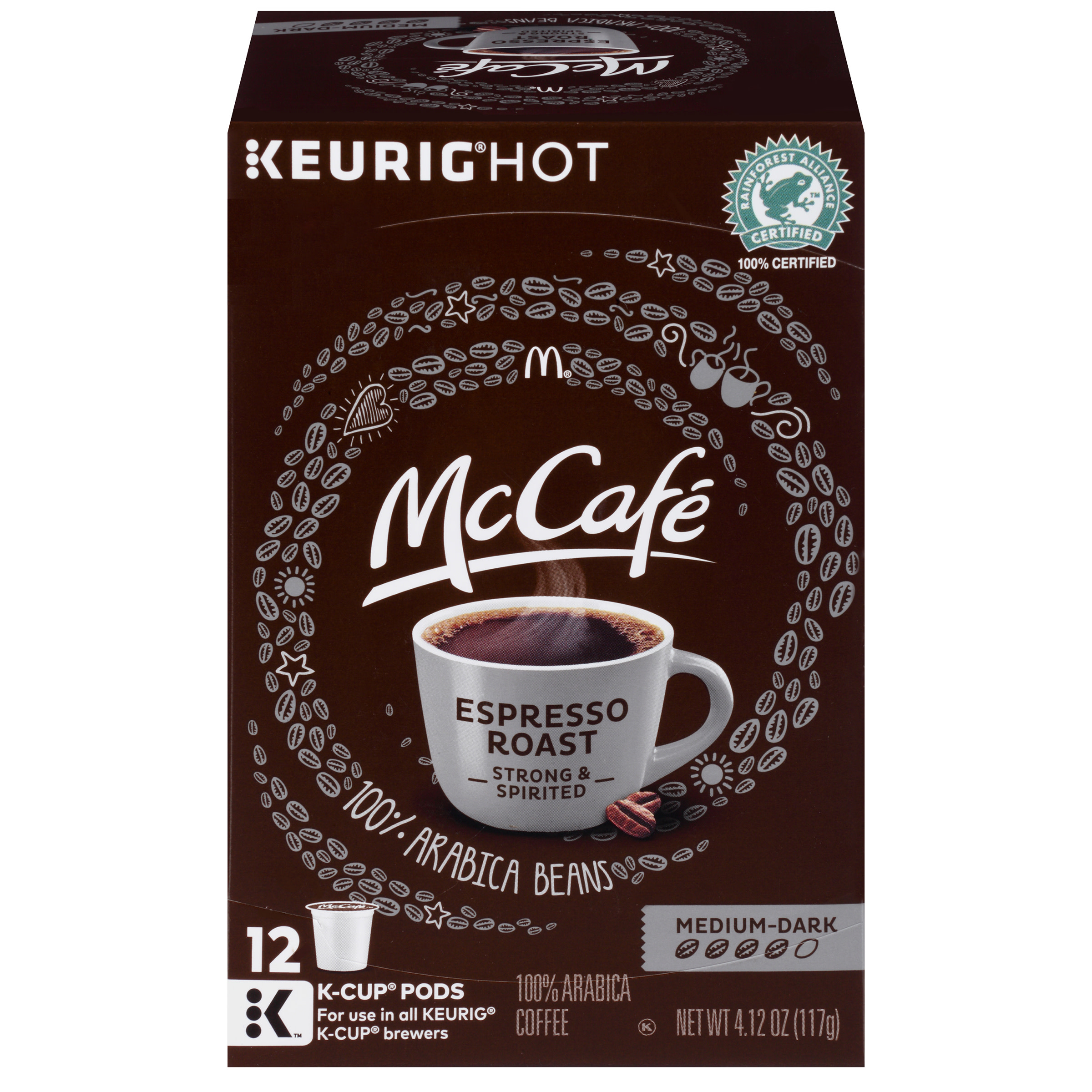 McCafe Medium-Dark Espresso Roast Coffee K-Cup Pods, Caffeinated, 12 ct - 4.12 oz Box - image 1 of 7