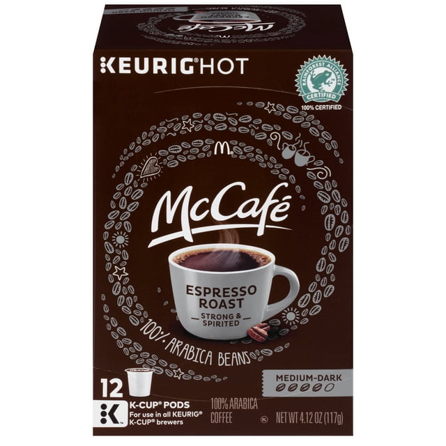 McCafe Medium-Dark Espresso Roast Coffee K-Cup Pods, Caffeinated, 12 ct - 4.12 oz Box