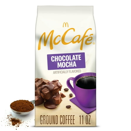 McCafe Mocha Collection Chocolate Mocha Flavored Ground Coffee, Light Roast, 11 oz Bagged