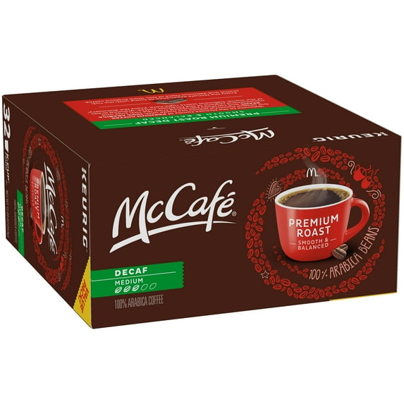 McCafe Premium Roast Decaf Coffee K-Cup Pods, 32 ct Box