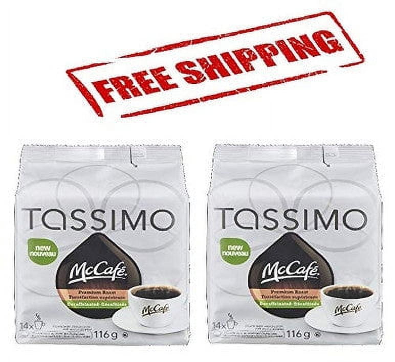 McCafe Premium Roast Decaffeinated Coffee Tassimo 14 Tdiscs, 2pk