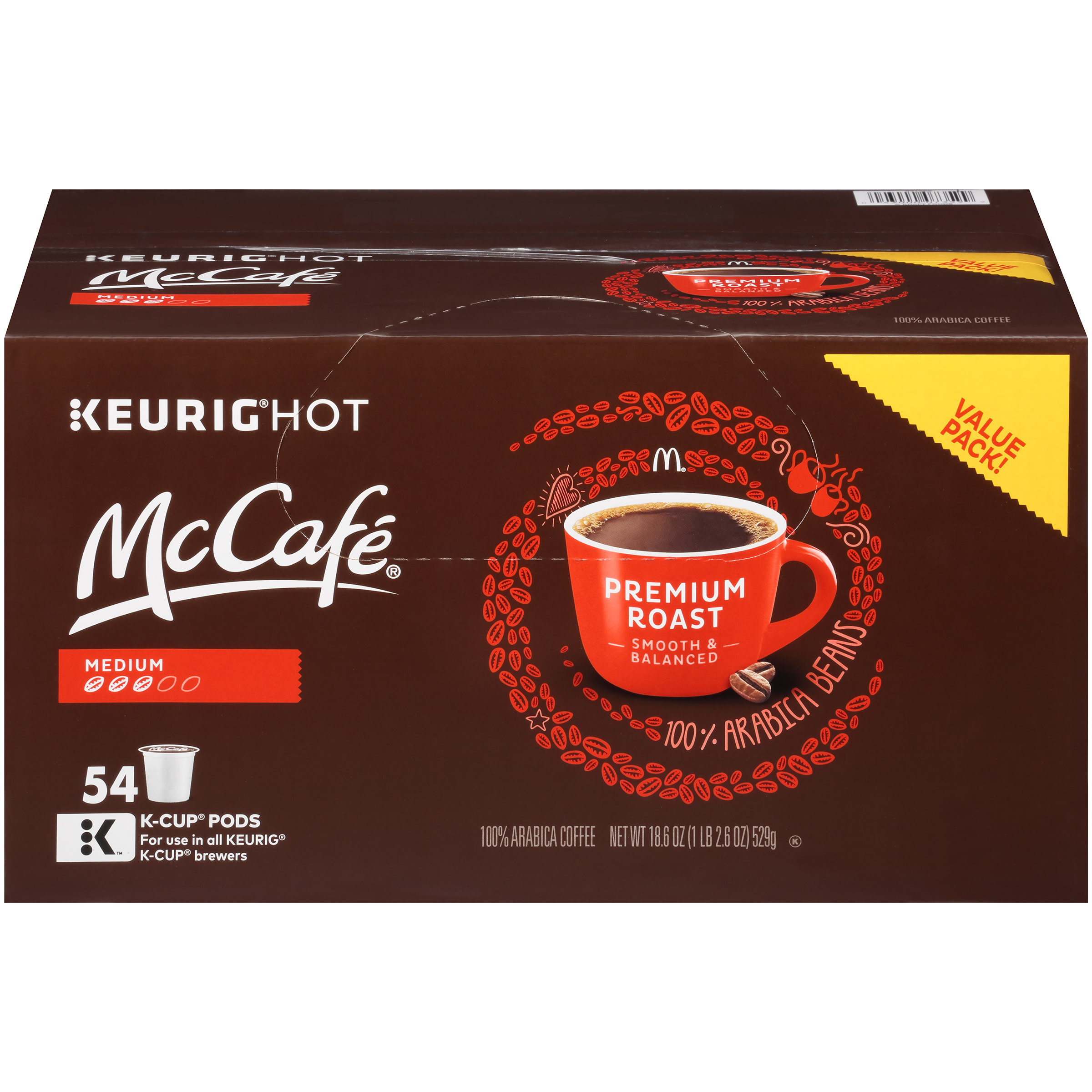 McCafe Premium Roast Medium Coffee K-Cup Pods, 54 ct - 18.6 oz Box - image 1 of 7