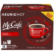 McCafe Premium Roast Medium Coffee K-Cup Pods, Caffeinated, 36 ct - 12.4 oz Box