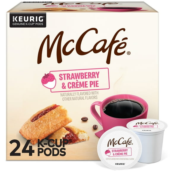 McCafe, Strawberry & Crème Pie Limited Edition Light Roast K-Cup Coffee Pods, 24 Count
