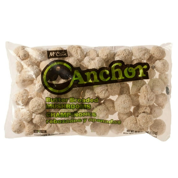McCain Anchor Breaded Butter Mushroom - Appetizer, 2.5 Pound -- 6 per case.