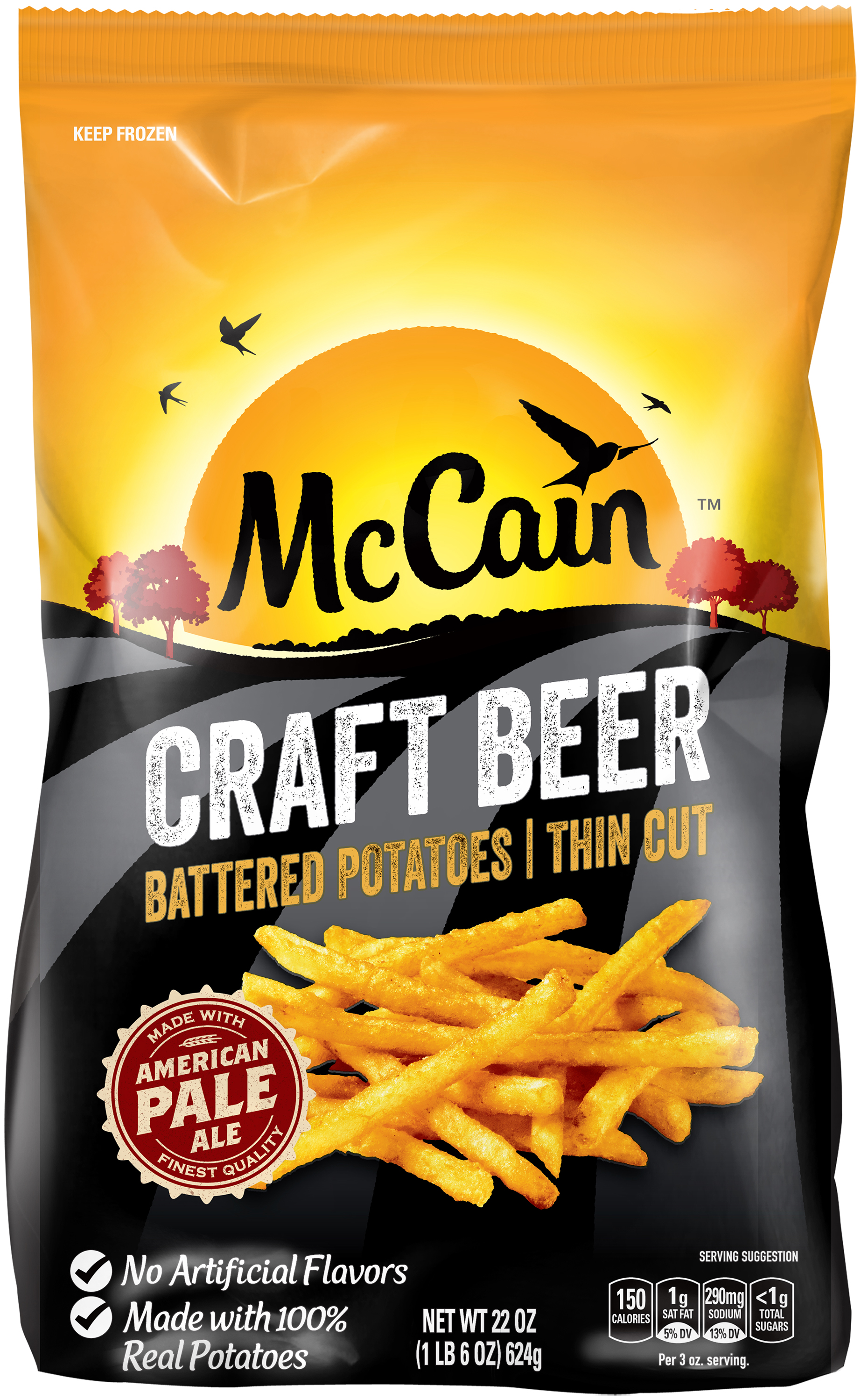 McCain, Beer Battered Thin Cut Fries, 22 oz Plastic Bag (Frozen) - image 1 of 10