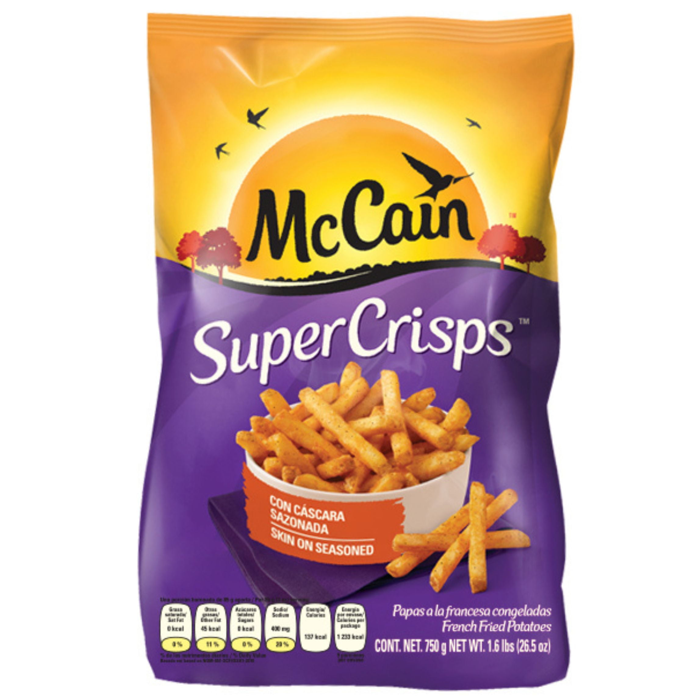 McCain Foods, Seasoned Super Crisp Fries, 1.6lb, Bag