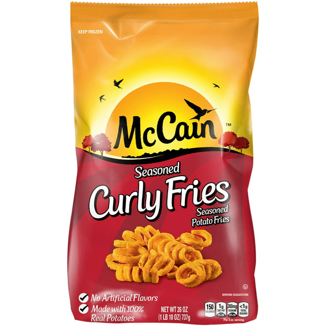 McCain Seasoned Curly Fries, 26 oz Bag