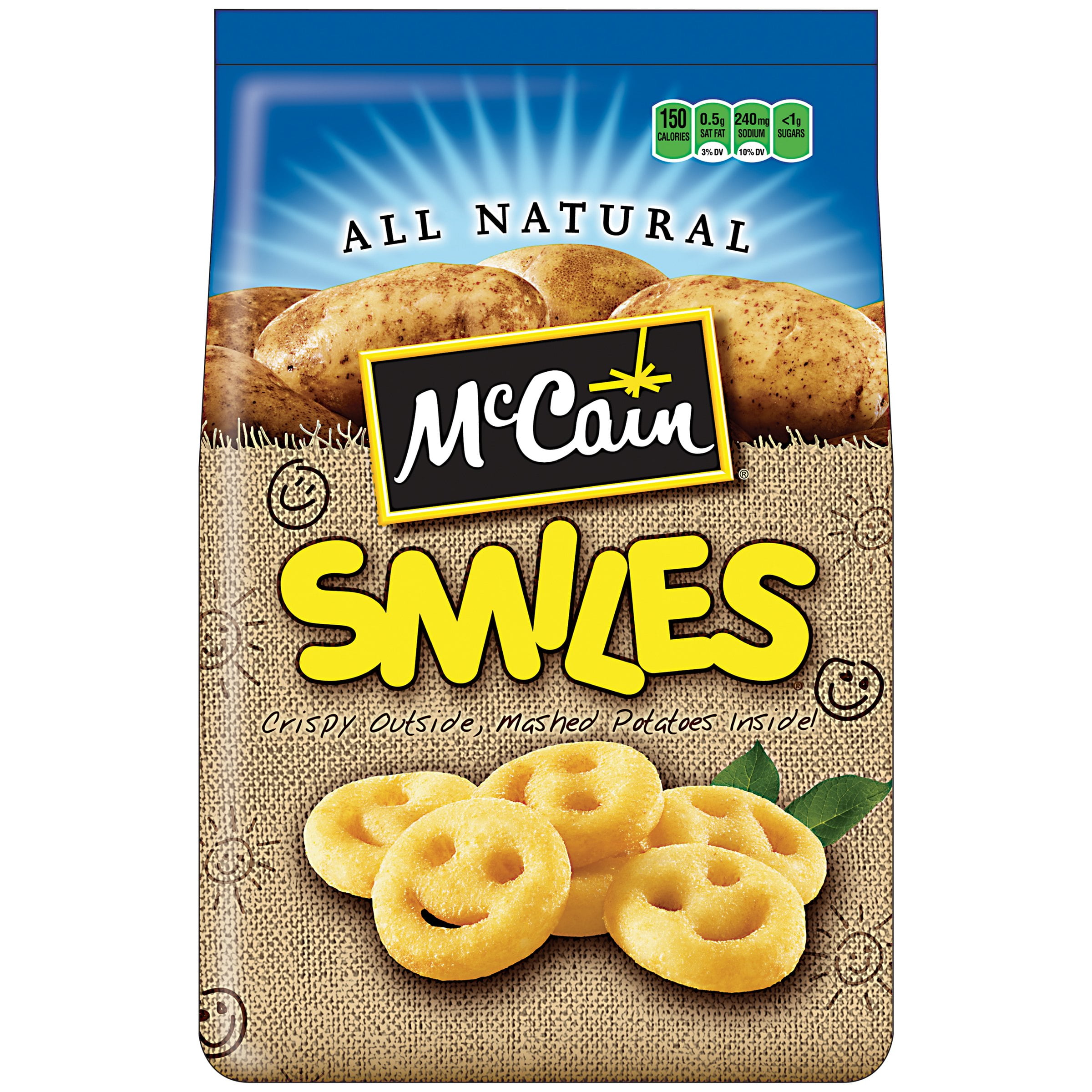 McCain, Smiles Potatoes, 26 oz Plastic Bag (Frozen)