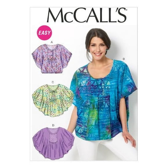 McCall Pattern Company M6962 Misses' Tops, Size ZZ "LRG-XLG-XXL"