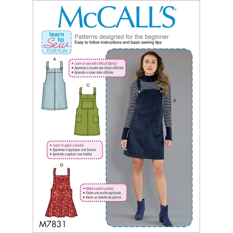 McCall Pattern Company McCall's M7831 Learn Women's Jumper Sewing Patterns,  Sizes 