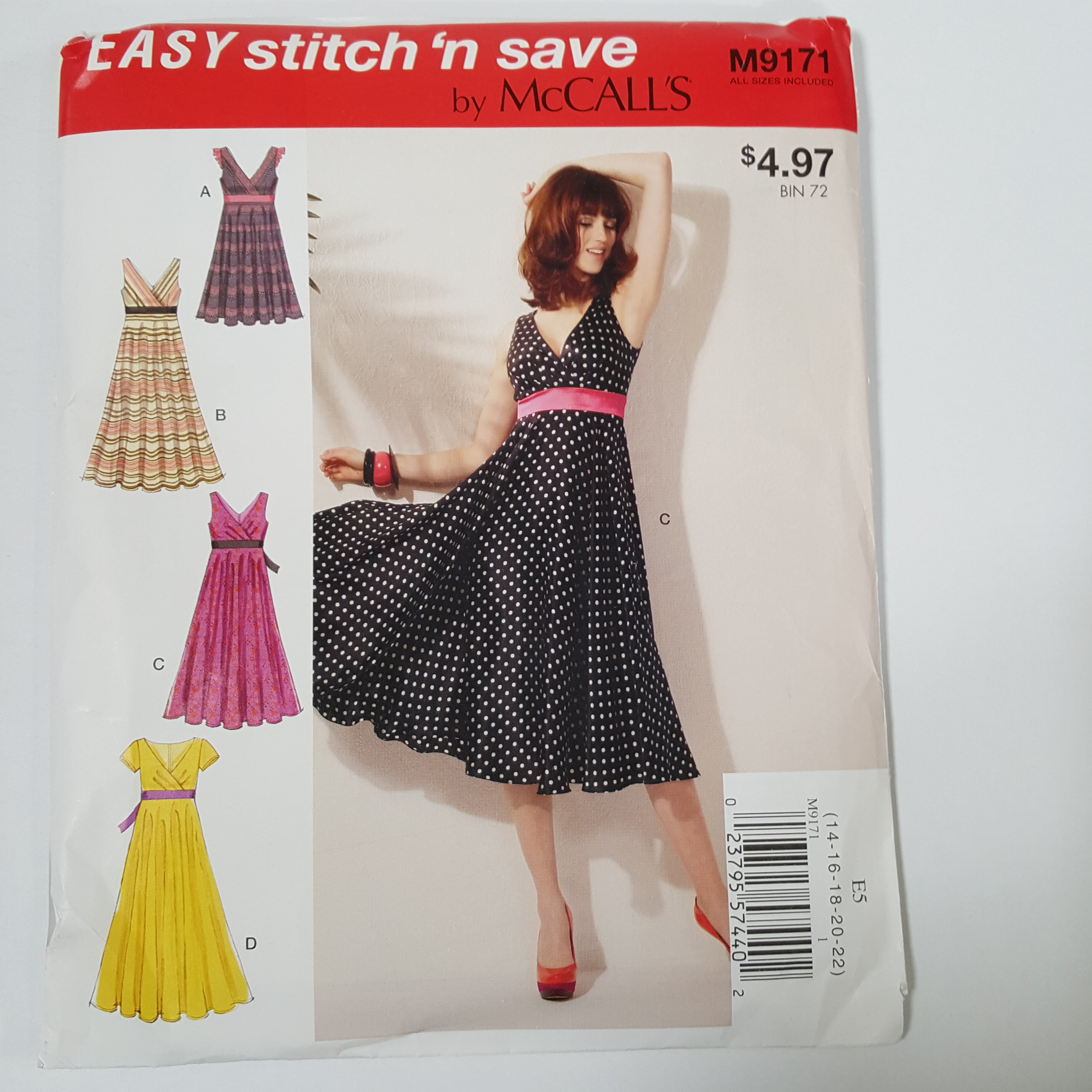 McCall Pattern Easy Stitch 'n Save Misses' Dress Pattern, 1 Each 