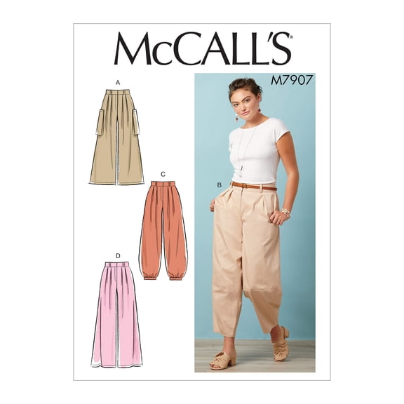 McCall Pattern Women's Loose Fit Capri Pants, Sizes 6-14 Sewing Pattern