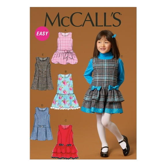 McCalls Paper Sewing Pattern 7008 - Dresses and Pinafores for Kids