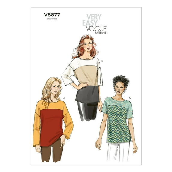 Vogue Paper Sewing Pattern 8877 - Tops for Women