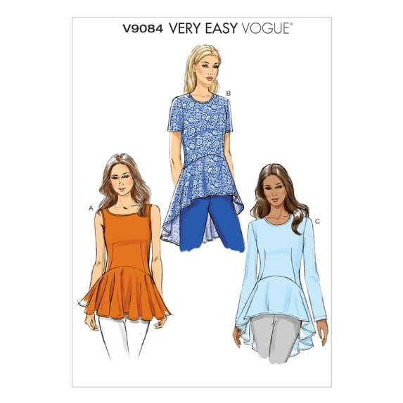Vogue Sewing Pattern 9084 - Tops for Women - 8-10-12-14-16 - Easy