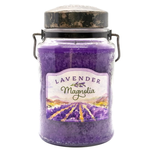 McCall’s Candles | Lavender Magnolia | 26 oz Scented Candle | USA-Poured | Vintage Rustic Jar | Calming Floral & Herbal Fragrance