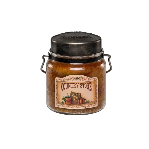 McCall’s Candles | Country Store | 16 oz Scented Candle | USA-Poured | Vintage Rustic Jar with Carrying Handles | Tangy Spiced Country Fragrance