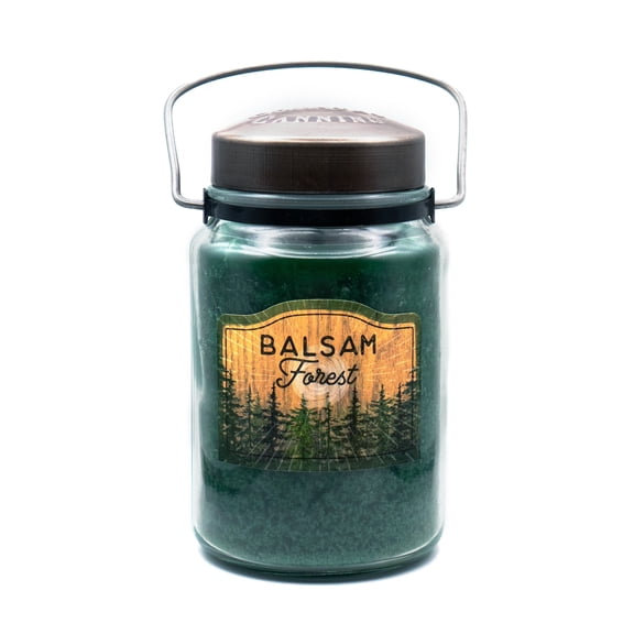 McCall’s Candles | Balsam Forest | 26 oz Scented Candle | USA-Poured | Vintage Rustic Jar | Woodsy Balsam, Cinnamon & Lily of the Valley Fragrance