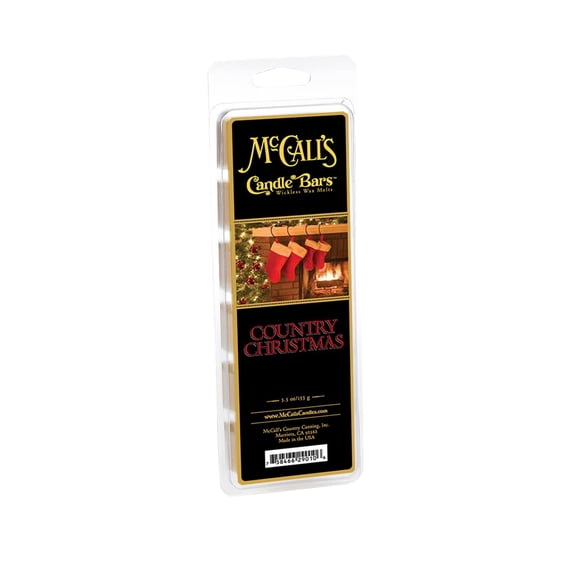McCall’s Candles | Country Christmas | Scented Wax Melt | Woodsy Pine, Clove, Orange & Cinnamon | 6-Piece Break-Apart Bar | 12–24 Hours Per Wedge | Poured in the USA | 5.5 oz