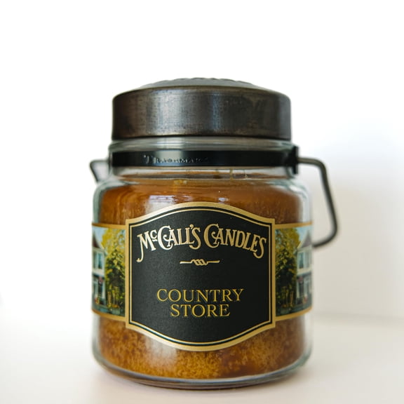 McCall’s Candles | Country Store | 16 oz Two-Wick Scented Candle | USA-Poured | Vintage Rustic Jar with Carrying Handle | Apple, Spice & Rosehip Fragrance
