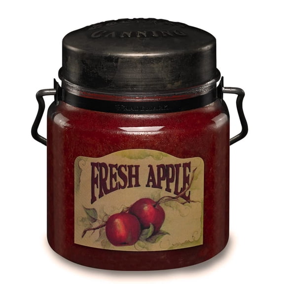 McCall’s Candles | Fresh Apple | 16 oz Scented Candle | USA-Poured | Vintage Rustic Jar with Carrying Handles | Crisp Orchard Fruit Fragrance