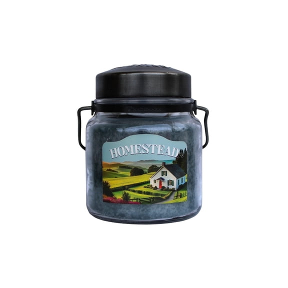 McCall’s Candles | Homestead | 16 oz Scented Candle | USA-Poured | Vintage Rustic Jar with Carrying Handles | Vanilla, Sandalwood & Musk Fragrance