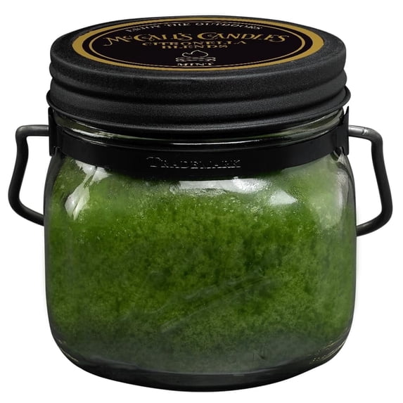 McCall’s Candles | Mint Citronella | 16 oz Two-Wick Scented Candle | USA-Poured | Vintage Mason Jar | Outdoor Patio Candle with Cool Mint & Peppermint