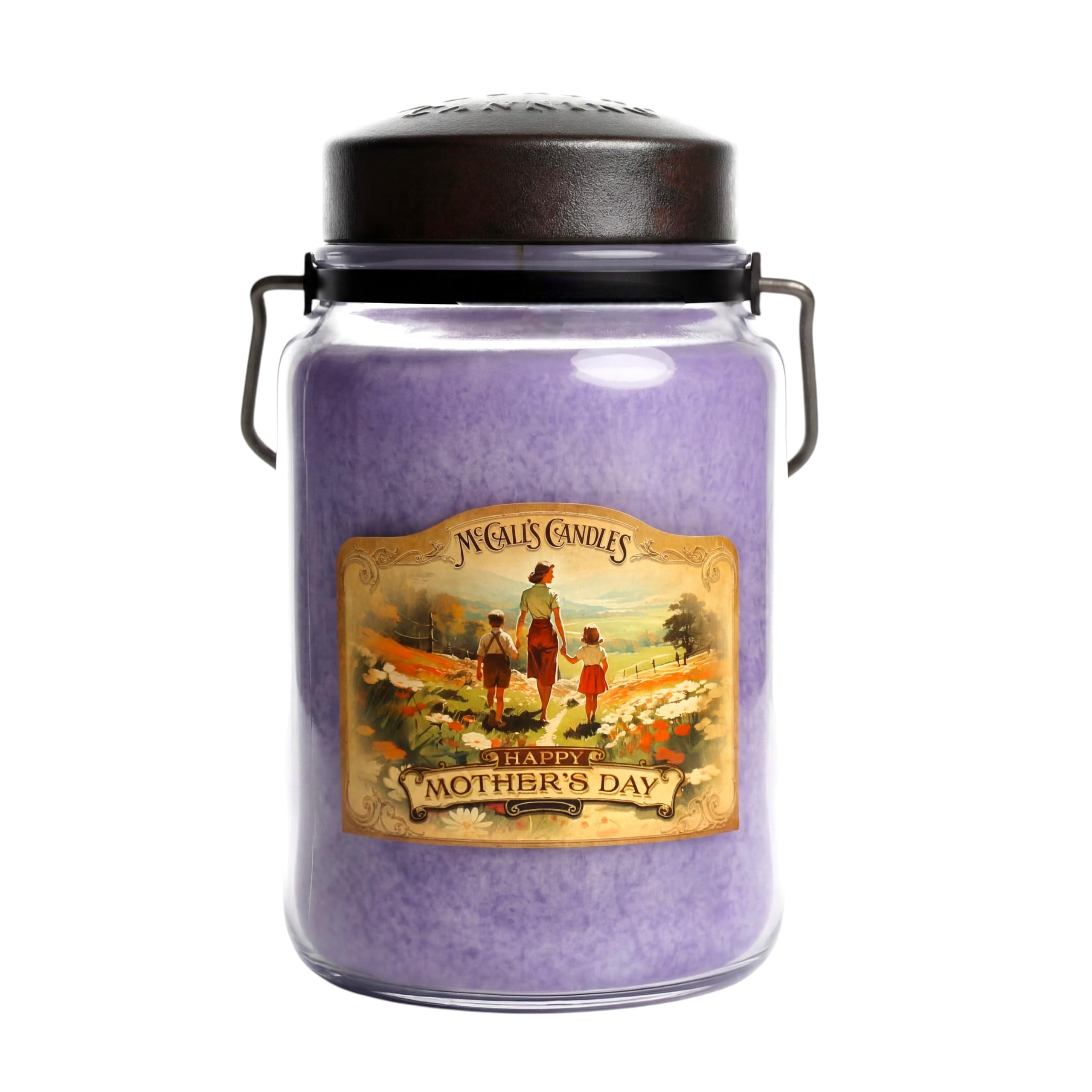 McCall’s Candles | Mother’s Day | 26 oz Scented Candle | USA-Poured | Vintage Rustic Jar with Carrying Handles| Floral & Spiced Fruit Fragrance