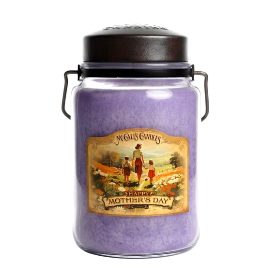 McCall’s Candles | Mother’s Day | 26 oz Scented Candle | USA-Poured | Vintage Rustic Jar with Carrying Handles| Floral & Spiced Fruit Fragrance