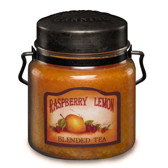 McCall’s Candles | Raspberry Lemon | 16 oz Scented Candle | USA-Poured | Vintage Rustic Jar with Carrying Handles | Bright Fresh Berry Citrus Fragrance