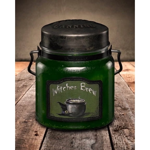 McCall’s Candles | Witches Brew | 16 oz Scented Candle | USA-Poured | Vintage Rustic Jar with Carrying Handles | Spicy Cinnamon & Allspice Fragrance