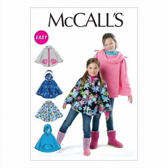 McCall's Children's Easy Sewing Pattern 6431 - Girls Ponchos