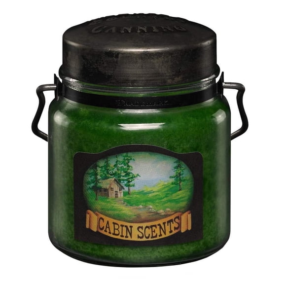 McCall’s Candles | Cabin Scents | 16 oz Scented Candle | USA-Poured | Vintage Rustic Jar with Carrying Handles | Spicy Pine & Outdoors Fragrance