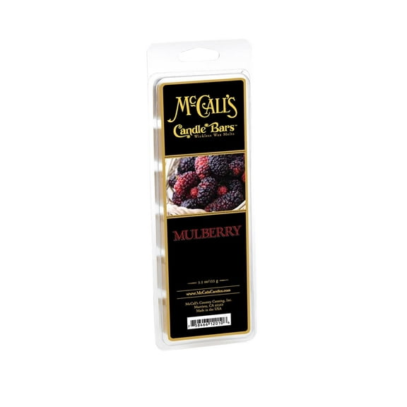 McCall’s Candles | Mulberry | Scented Wax Melt | Sweet, Tart & Juicy Fresh Mulberries | 6-Piece Break-Apart Bar | 12–24 Hours Per Wedge | Poured in the USA | 5.5 oz