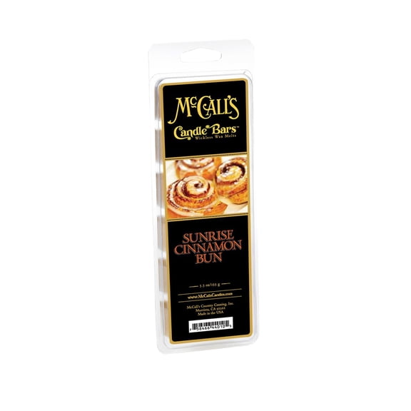 McCall’s Candles | Sunrise Cinnamon Bun | Scented Wax Melt | Warm Cinnamon Roll, Icing & Morning Magic | 6-Piece Break-Apart Bar | 12–24 Hours Per Wedge | Poured in the USA | 5.5 oz