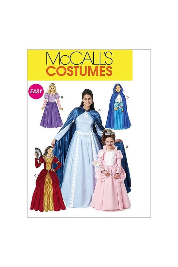 Ladies & Girls Easy Sewing Pattern 6420 - Princess Costumes